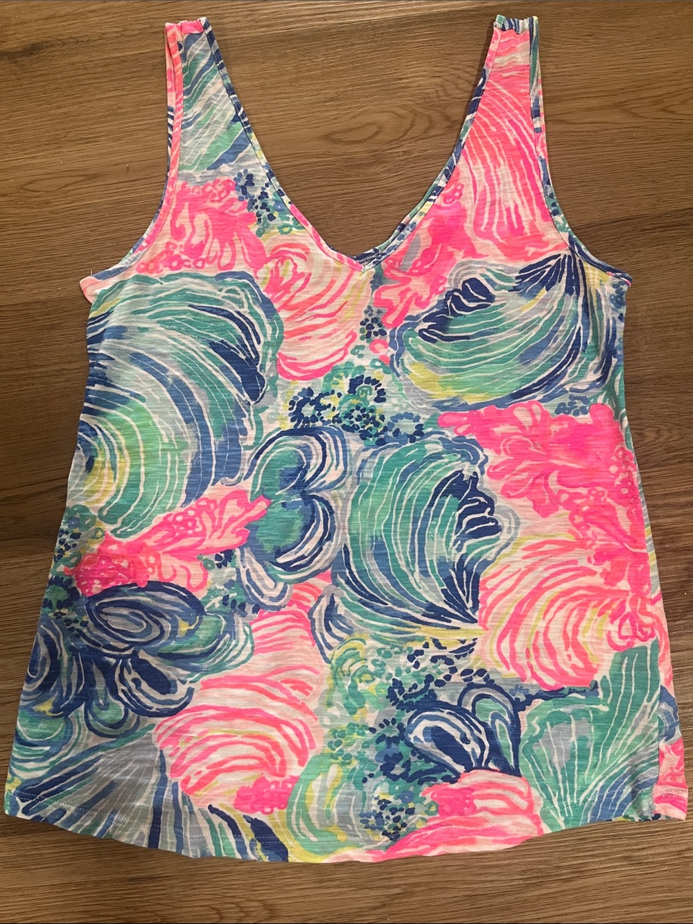Lilly Pulitzer women’s Pink & Blue Floral Tank Top XS
